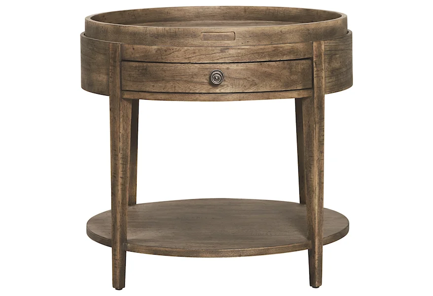 Woodridge Round End Table by Bassett at Esprit Decor Home Furnishings